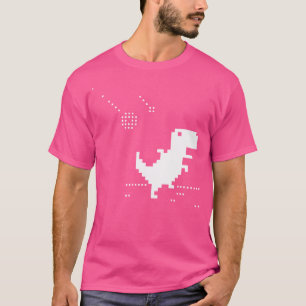 T-Rex Pixel Art 	 Geek Offline Meteorite Nerd T-Shirt