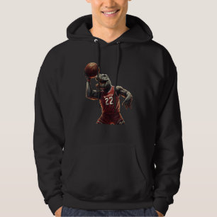 T Rex playing Basketball Coach Dino Trex Rex Sport Hoodie