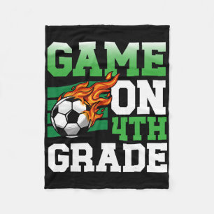 T-rex Playing Soccer Footbyll Dinosaur Soccer Play Fleece Blanket
