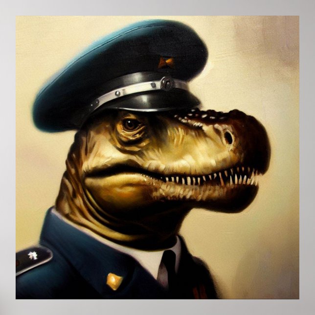 T Rex Policeman Poster (Front)