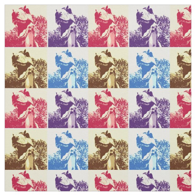 T-Rex Pop Art Fabric (Swatch)