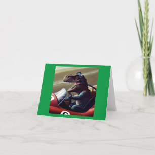 T Rex Racecar Card