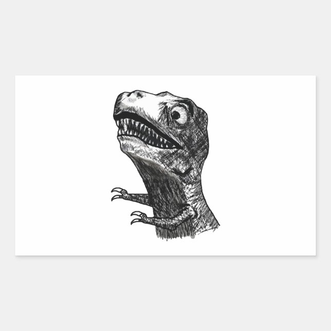 T-Rex Rage Meme - Rectangle Stickers (Front)