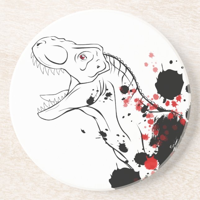 T-Rex (Red and Black) Coaster (Front)