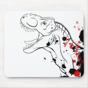 T-Rex (Red and Black) Mouse Pad