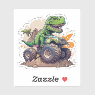 T Rex Riding Monster Truck