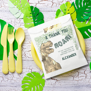 T-Rex Roar Dinosaur Thank You Birthday Party Favour Bags