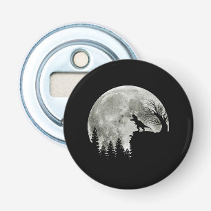 T-rex Roar On Mountain Halloween Moon Gift Bottle Opener