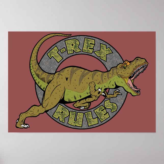 t-Rex Rules Poster (Front)