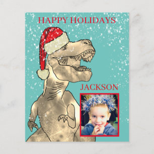 T Rex Santa Dinosaur Photo Kids Budget