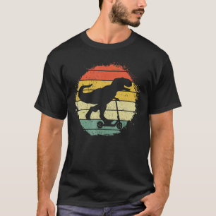 T Rex Scooter Retro Scootering Dinosaur T-Shirt