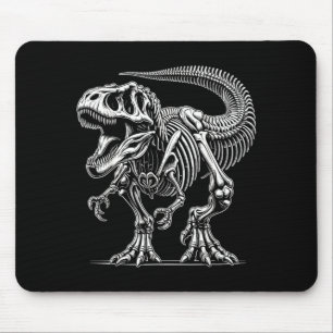 T-Rex Skeleton Dinosaur Bones Fossil Halloween Mouse Pad