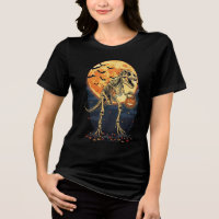T-Rex Skeleton Halloween T-Shirt – Dinosaur with P