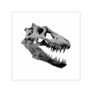 T-Rex Skull Dino Bones Fossil Dinosaur Tyrannosaur Self-inking Stamp