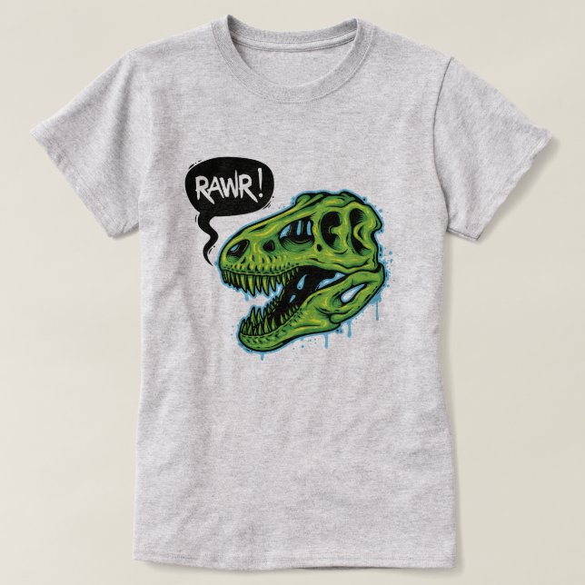 T-Rex Skull T-Shirt (Design Front)