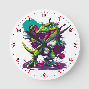 T-REX SMASH O’CLOCK Pickleball Round Clock