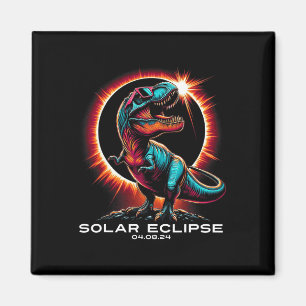 T-rex Solar Eclipse Wears Sungles April 8 2024 Magnet