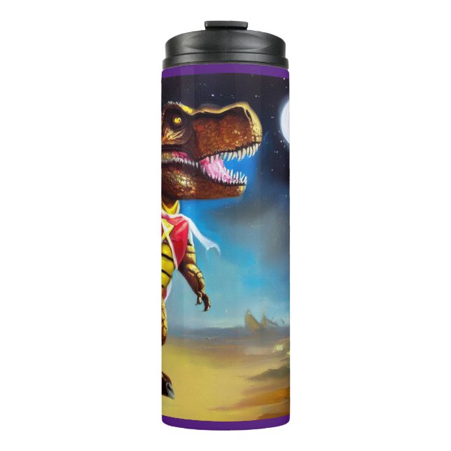 T Rex Space Opera Hero Thermal Tumbler (Front)