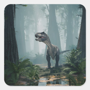 T-Rex Square Sticker