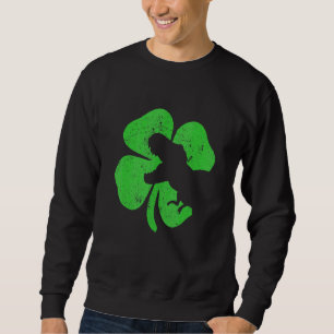 T Rex St Patricks Day Dinosaur Shamrock Adults Men Sweatshirt