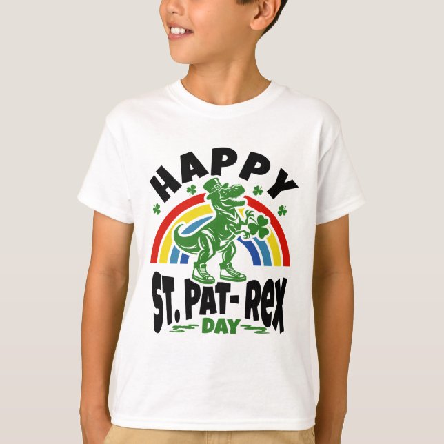 T-Rex St. Patrick's Day T-Shirt (Front)