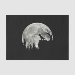 T Rex Standing On Mountain Moonlight Halloween Tissue Paper