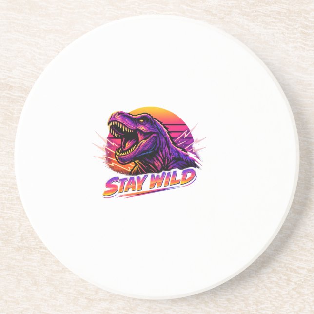 T-Rex Stay Wild Coaster (Front)