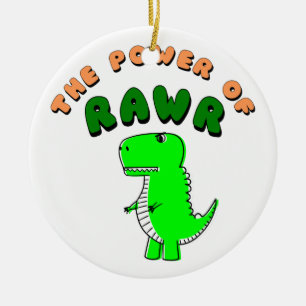 T-Rex The Power Of RAWR Ceramic Tree Decoration