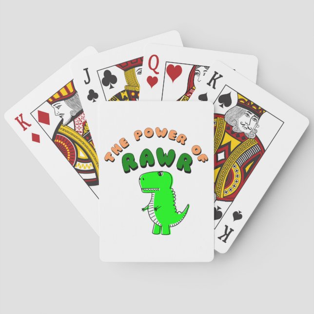 T-Rex The Power Of RAWR Playing Cards (Back)