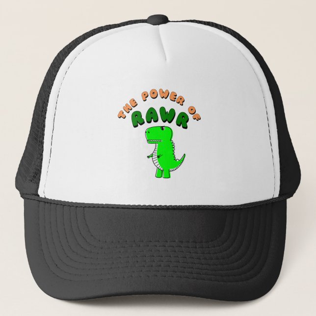 T-Rex The Power Of RAWR Trucker Hat (Front)