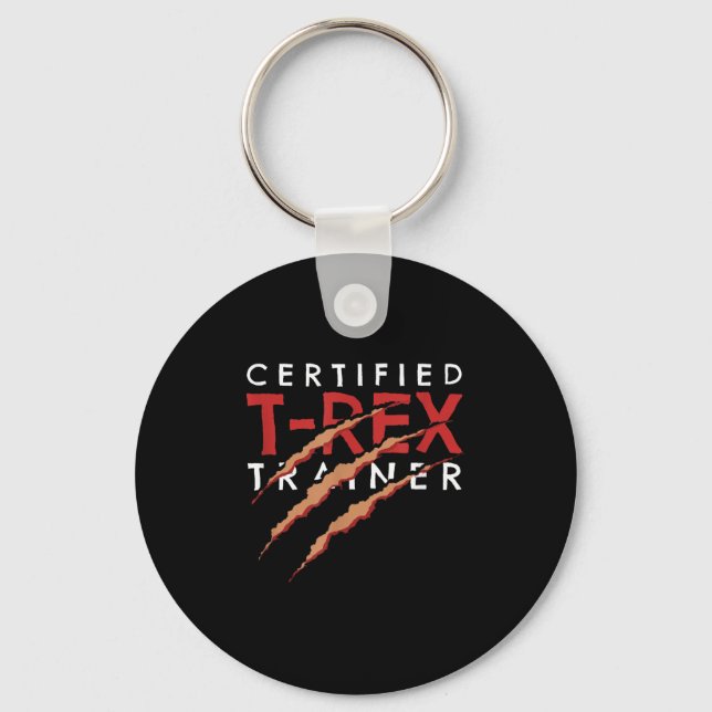 T-rex Trainer Claw Marks Funny Dinosaur  Key Ring (Front)