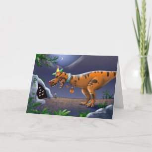 T Rex Trick or Treat Card