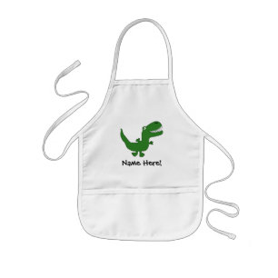 T-Rex Tyrannosaurus Rex Dinosaur Cartoon Kids Boys Apron
