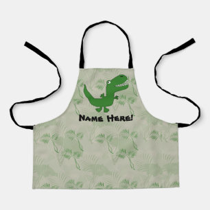 T-Rex Tyrannosaurus Rex Dinosaur Cartoon Kids Boys Apron