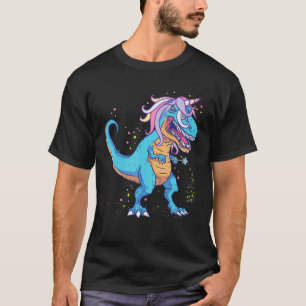 T Rex Tyrannosaurus With Unicorn Horn With Magic W T-Shirt