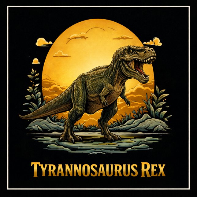 T-Rex Under the Prehistoric Moon T-Shirt (Creator Uploaded)