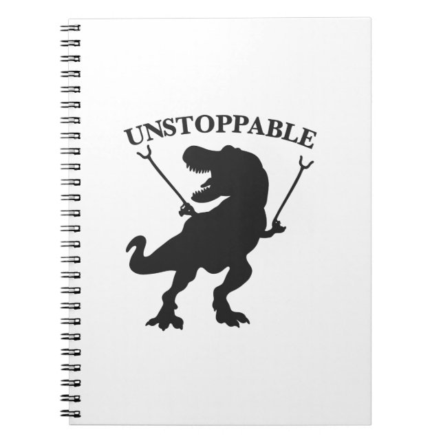 T-rex unstoppable - Choose background color Notebook (Front)