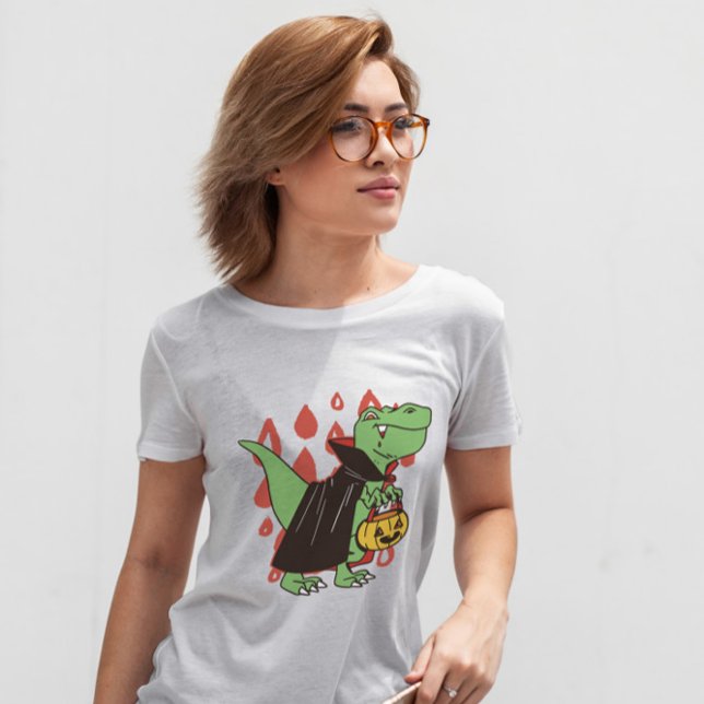 T Rex Vampire Dinosaur Halloween   T-Shirt (Creator Uploaded)