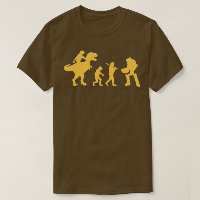 T Rex vs Robot T-Shirt (Design Front)