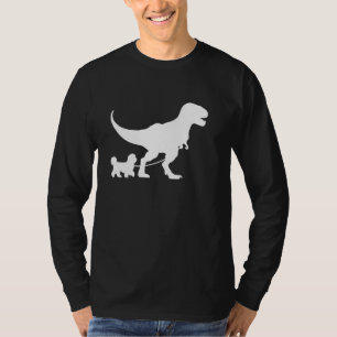 T-Rex Walking a Dog Funny Havanese Dad Dog Lovers T-Shirt