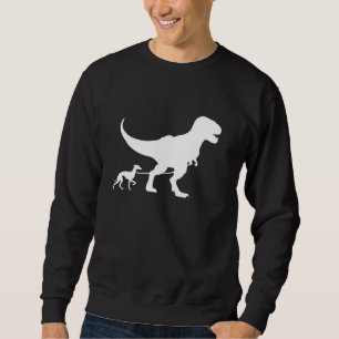 T-Rex Walking a Dog Funny Italian Greyhound Dad Do Sweatshirt
