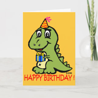 T-rex wish you a happy birthday! card