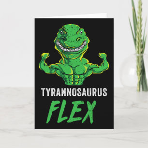T Rex Workout Funny Dinosaur Gym Weightlifting Cut Card