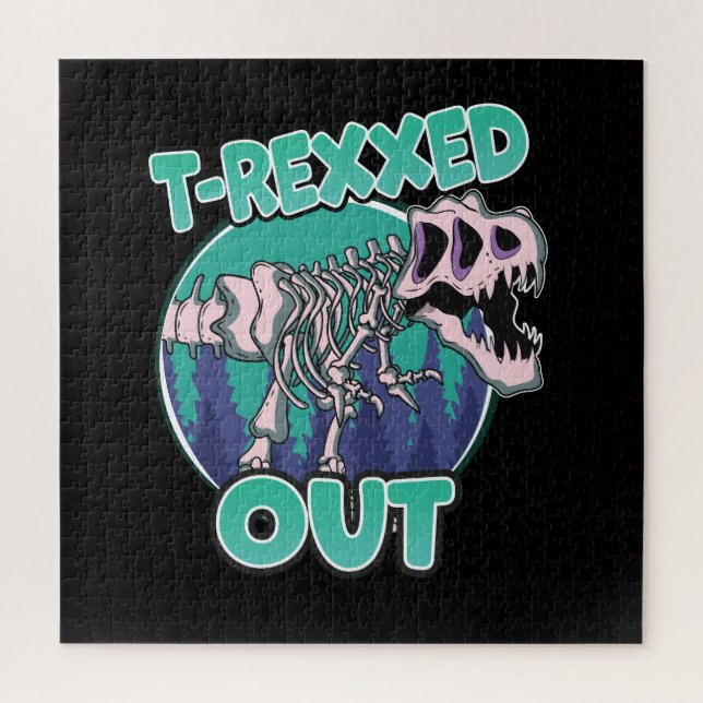 T-Rexxed Out Dinosaur Jigsaw Puzzle (Vertical)