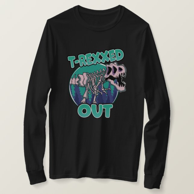 T-Rexxed Out Dinosaur T-Shirt (Design Front)