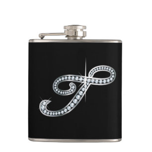 T Script "Diamond Bling" Flask