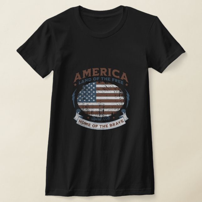 t-shert "Home of the Brave" T-Shirt (Laydown)