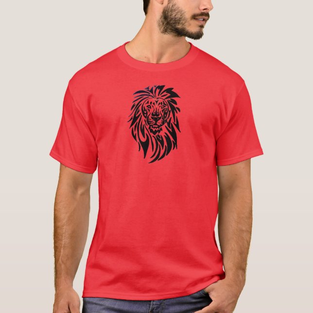 T-Shirt 007 - Lion - Red (Front)