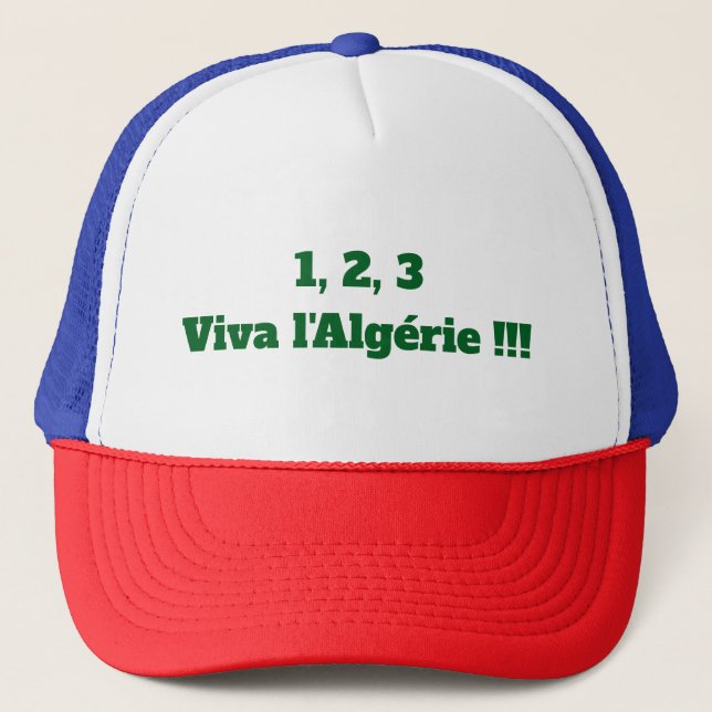 T-shirt 1, 2, 3 Viva Algeria Trucker Hat (Front)