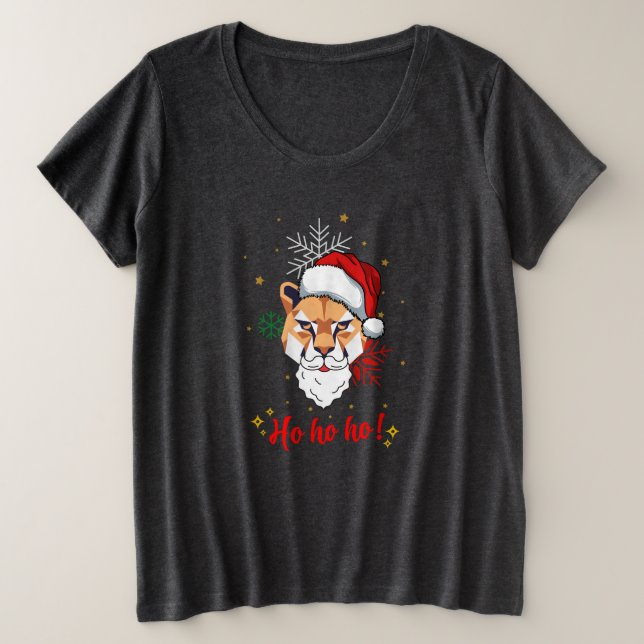 t-shirt animal ho ho ho  plus size T-Shirt (Design Front)
